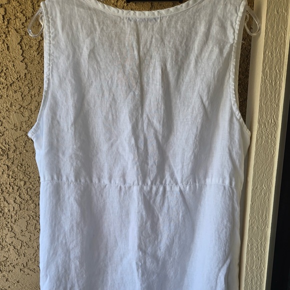 Cut Loose | White Sleeveless  | Linen Dress | Size: Large - Picture 3 of 7